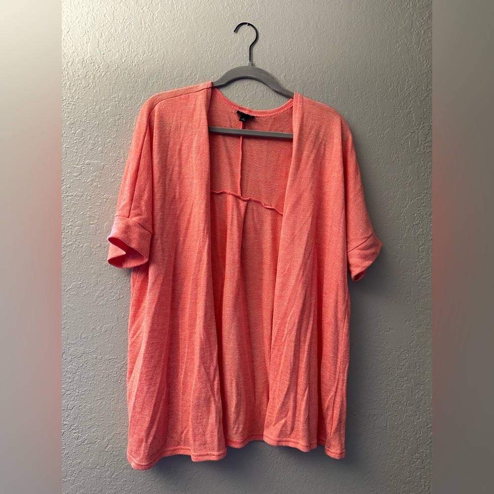 Torrid open front cardigan, pink, size 2